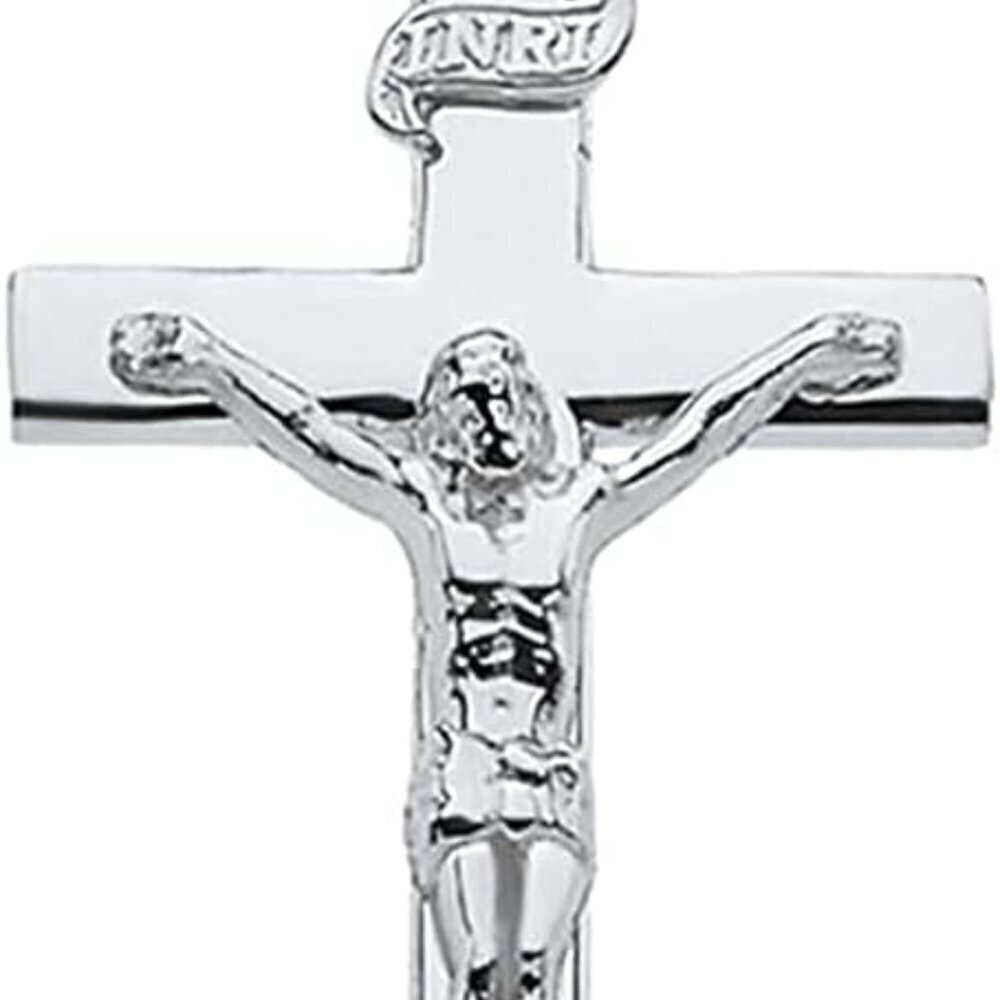 Silver Cross Necklace 925 Sterling Unisex Gift Faith Religious Accessories